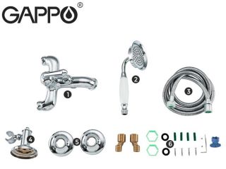 Смеситель для ванны Gappo G3288 хром